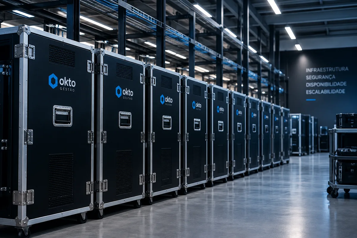 Estrutura de equipamentos de uma empresa de locação