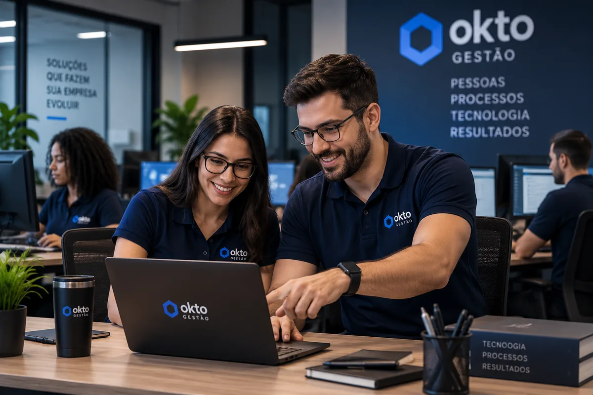 Equipe de prestadores de serviços trabalhando de forma organizada